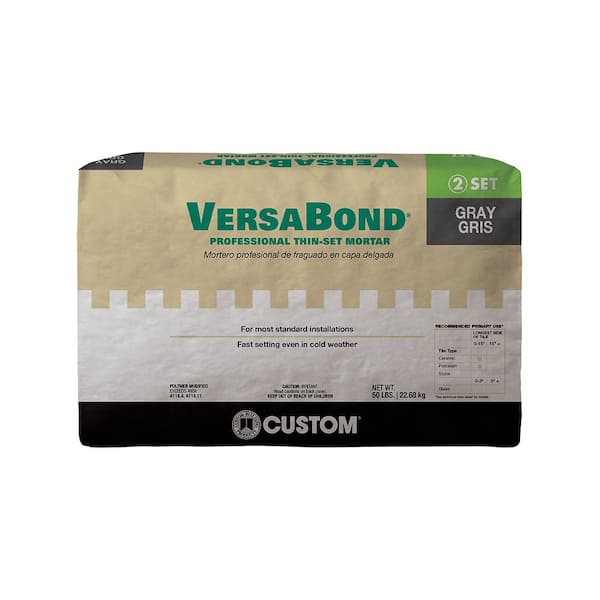 Custom Building Products VersaBond 50 lb. Gray Fast-Setting Professional Thinset Mortar