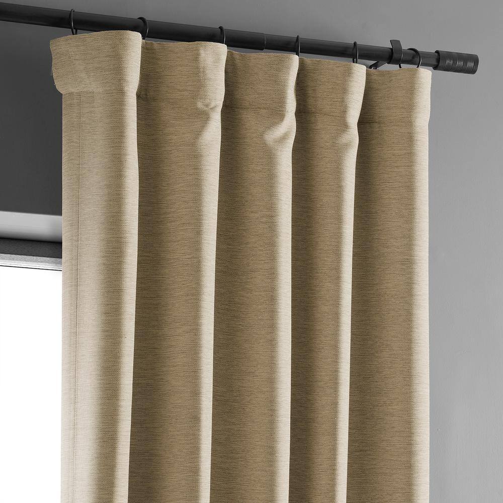 Ginger Polyester Blackout Puddle Length Drape Panel