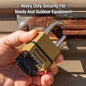 Heavy Duty Outdoor Combination Lock, Resettable, 1-1/2 in. Shackle