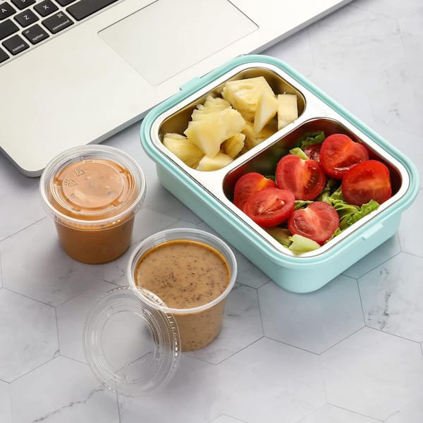 240 Piece Portion Cups with Lids, Stackable Souffle Cups for Lunch, Party, Trips