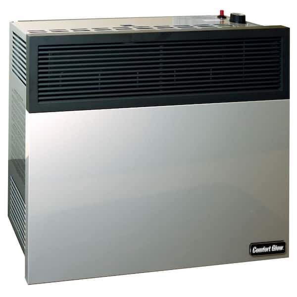 Direct Vent NATURAL Gas Wall Heater/Furnace with Thermostat 25,000 BTU. Professional Vent Kit Included. Gray/Black