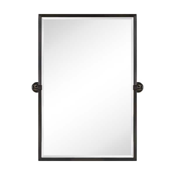 TEHOME Blakley 24 in. W x 36 in. H Large Rectangular Metal Framed Wall Mounted Bathroom Vanity Mirror in Oil Rubbed Bronze