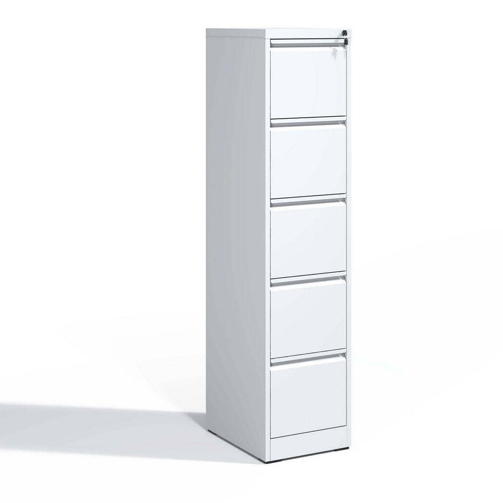 Damodpoy 17.72 in. W 5-Drawer Metal Mobile Vertical File Cabinet with ...
