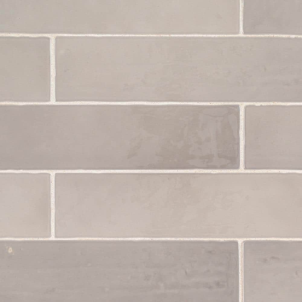 Taza Grey 2.5 in. x 9.75 in. Glossy Textured Ceramic Wall Tile (5.38 sq. ft./Case) price history on PriceWatchPro