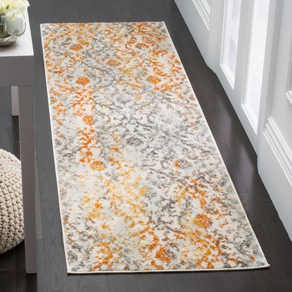 Madison Cream/Orange 2 ft. x 16 ft. Runner Rug