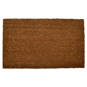 Brown 30 in. x 18 in. Coir Non-Slip Indoor/Outdoor Door Mat