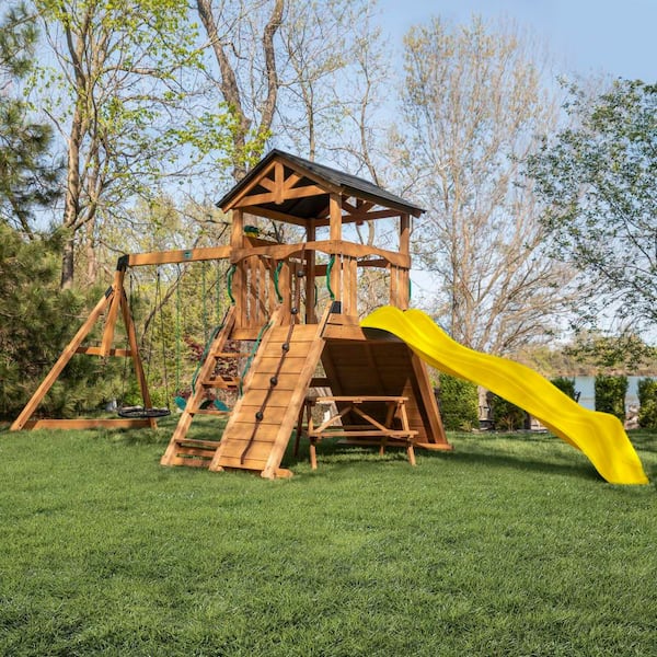 Backyard Discovery Endeavor II Outdoor Playground Set w/ Elevated