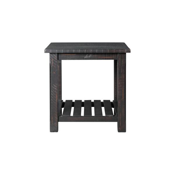 Martin Svensson Home Barn Door Collection Antique Black End Table
