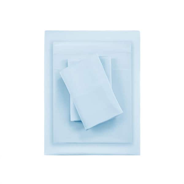 Beautyrest Tencel Polyester Blend 4-Piece Blue Full Sheet Set