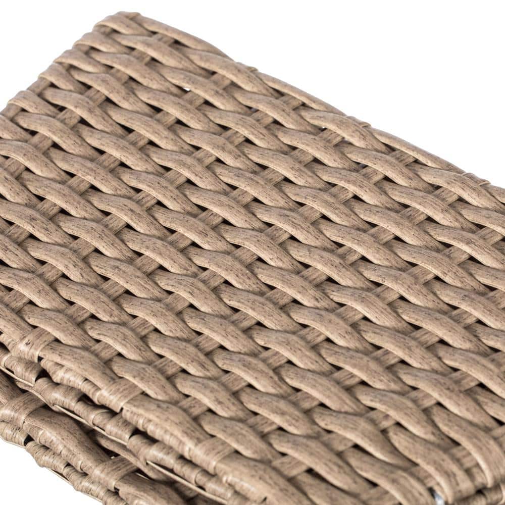 Gray Foldable Rattan Christmas Tree Skirt Collar Basket