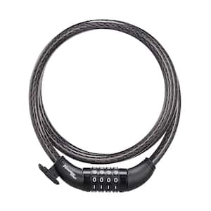 Bike Lock Cable with Combination, Resettable, 5 ft. Long