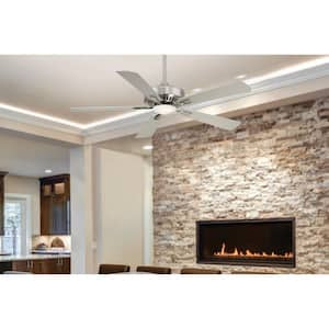 Contractor 52 in. Integrated LED Indoor Brushed Nickel Ceiling Fan with Light with Remote Control