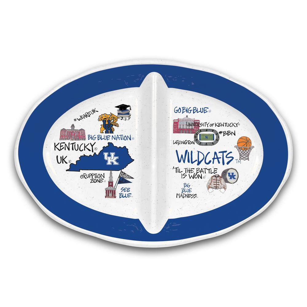 Magnolia Lane Kentuck 16.5 in. Assorted Colors 2 Section Melamine