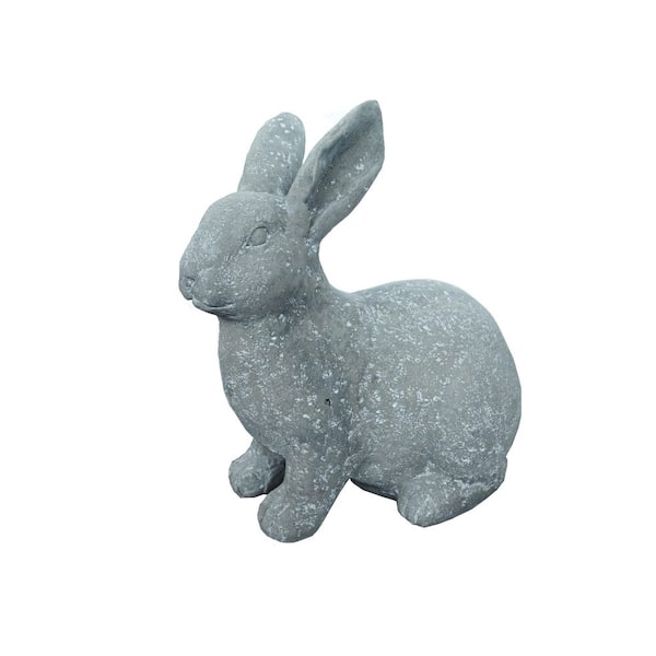 Grey Polyresin Rabbit Statue 13 in. FB22404 - The Home Depot