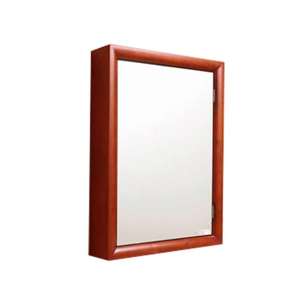 DECOLAV 22 in. W x 30 in. H x 5 in. D Framed Surface-Mount Bathroom Medicine Cabinet in Cherry Wood