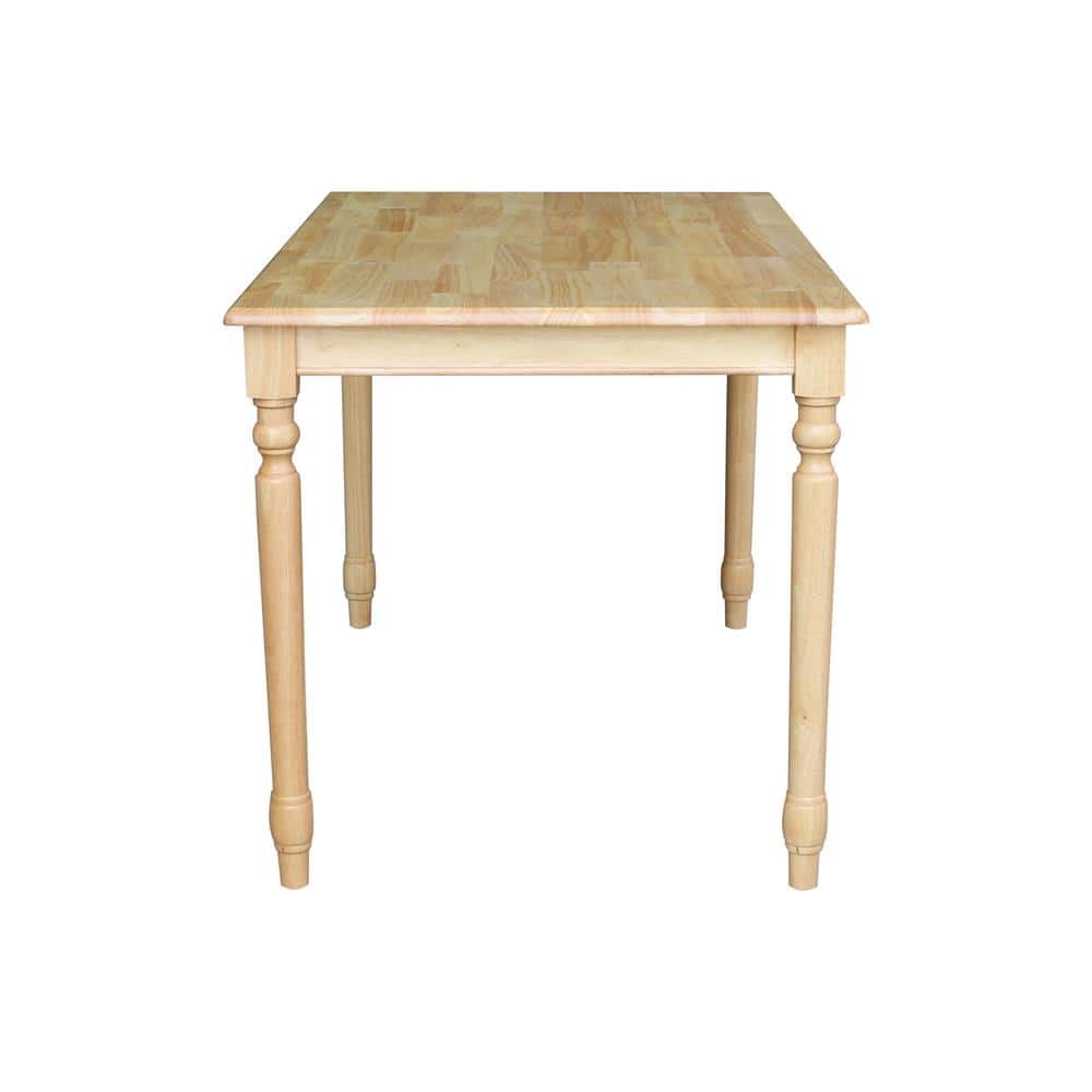 Rustic Farmhouse 48" Natural Wood Rectangular Dining Table