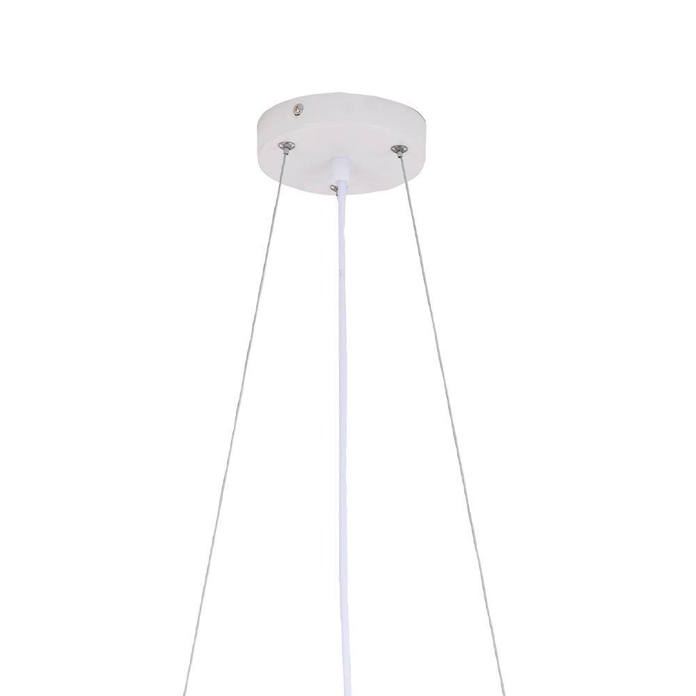 Cloudscape LED Chandelier in White and Orange Acrylic