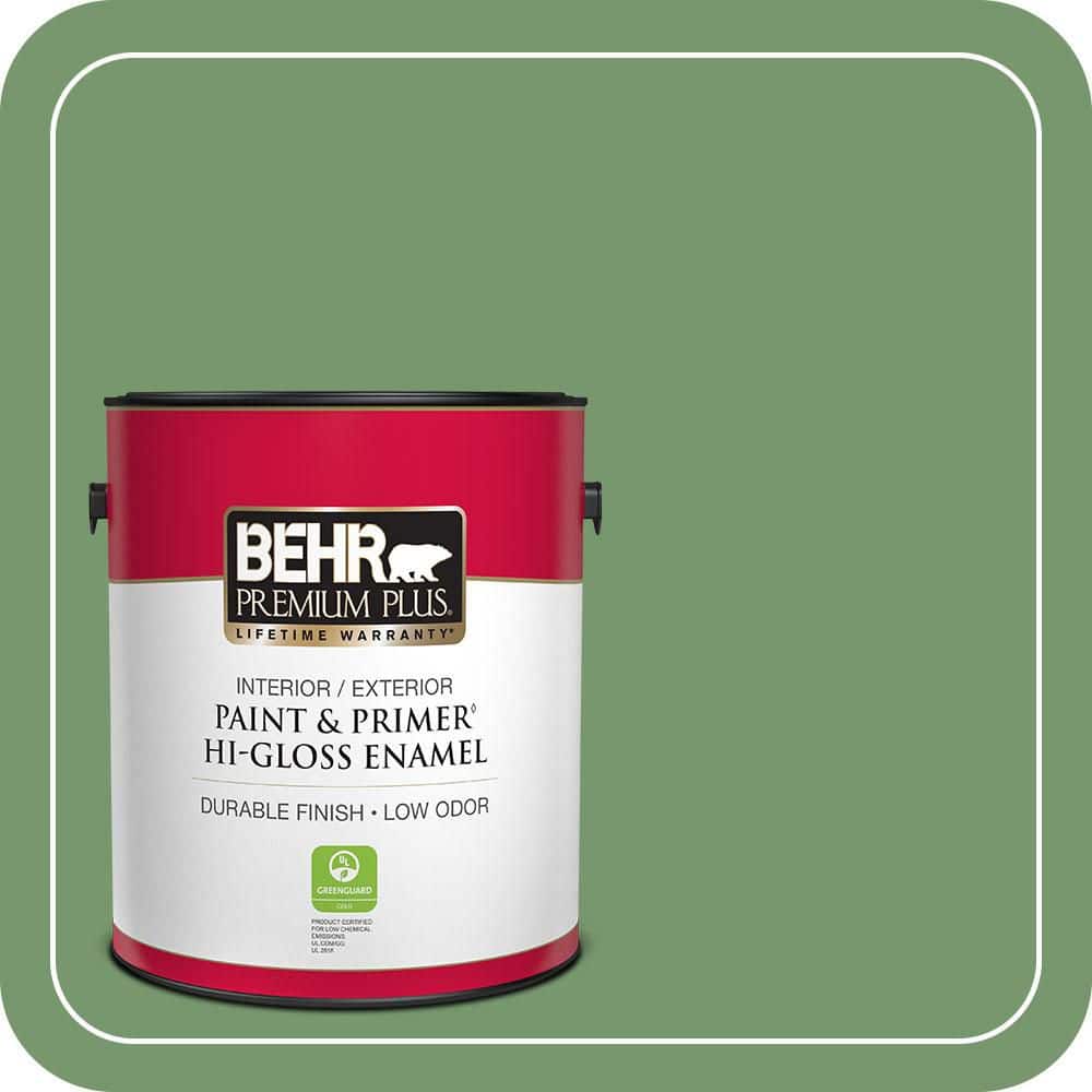 1 gal. #PPU11-03 Botanical Green Hi-Gloss Enamel Interior/Exterior Paint & Primer price history on PriceWatchPro