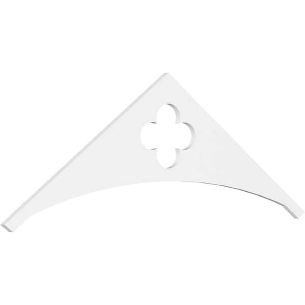 Ekena Millwork 1 in. x 72 in. x 24 in. (8/12) Pitch Turner Gable Pediment Architectural Grade PVC Moulding
