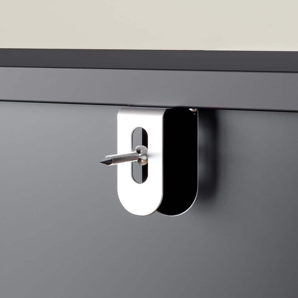 Cabinet door handle hardware.