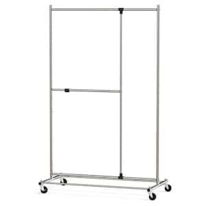 Chrome Alloy Steel Adjustable Garment Clothes Rack 45.5 in. W x 72 in. H