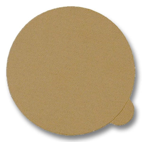 100 Pack 6" Inch 6 Hole 180 Grit Gold Peel & Stick Adhesive PSA Sanding Discs 