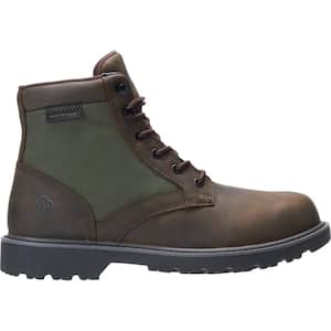 Men's Field Boot Waterproof 6" Work Boot - Soft Toe - Brown Size 14(M)