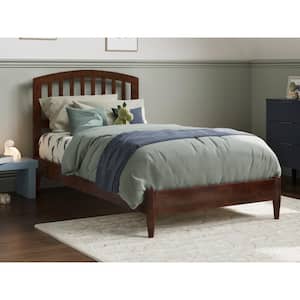 Quincy Walnut Brown Solid Wood Frame Twin Low Profile Platform Bed
