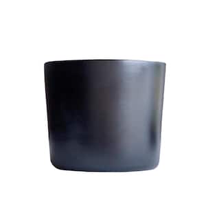 Mid-Century Modern 11.75 in. L x 11.75 in. W x 9.5 in. H 22.71 Qt. Black Indoor Ceramic Planter (1-Pack)