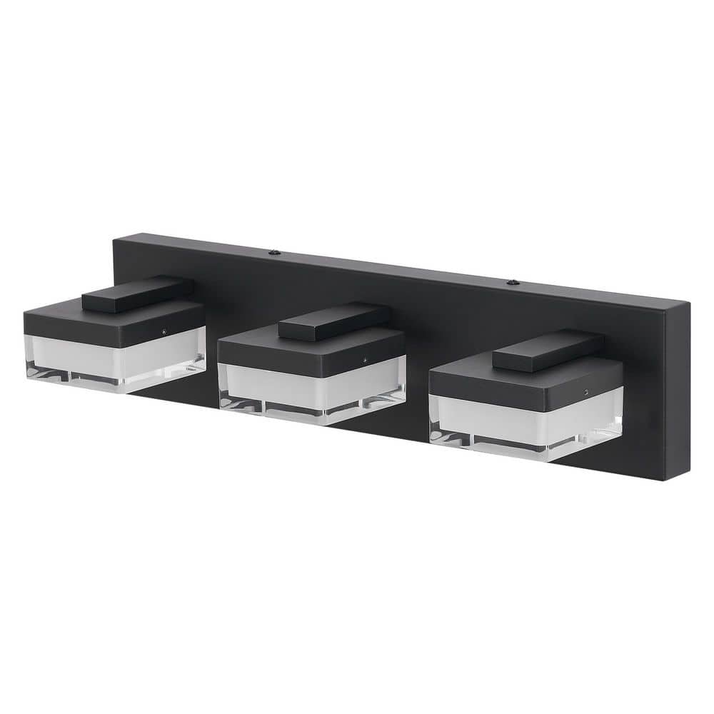 18 in. 3-Light Black LED Vanity Light Bar with Sleek Design and Moisture-Resistant Construction price history on PriceWatchPro