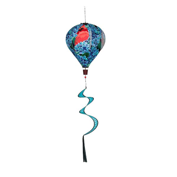 24 in. Hydrangea Cardinal Balloon Wind Spinner