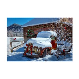 Unframed Home Celebrate Life Gallery Christmas Cardinals Photography Wall Art 30 in. x 47 in.