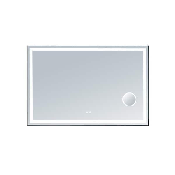 innoci-usa Eros 56 in. W x 36 in. H Frameless Rectangular LED Light Bathroom Vanity Mirror