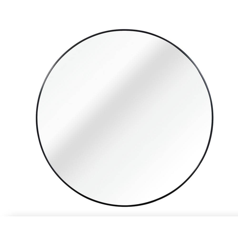39 in. W x 39 in. H Large Round Metal Framed Wall Bathroom Vanity Mirror in