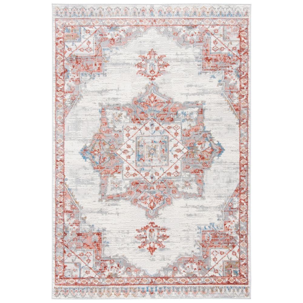 Shivan 5 ft. x 8 ft. Ivory/Rust Medallion Distressed Area Rug price history on PriceWatchPro