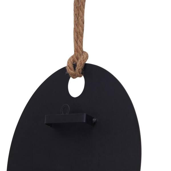 Danya B Algarve Black Round Pillar Candle Sconce With Mirror And Rope Se2168 The Home Depot<script async src=