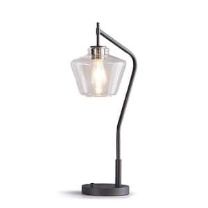 Cafe 26.5 in. H Table Lamp - Dark Bronze/Glass Clear