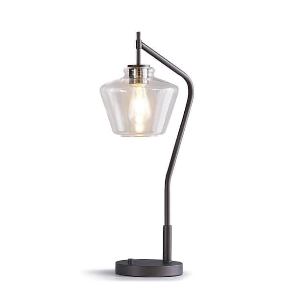 HOMEGLAM Cafe 26.5 in. H Table Lamp - Dark Bronze/Glass Clear
