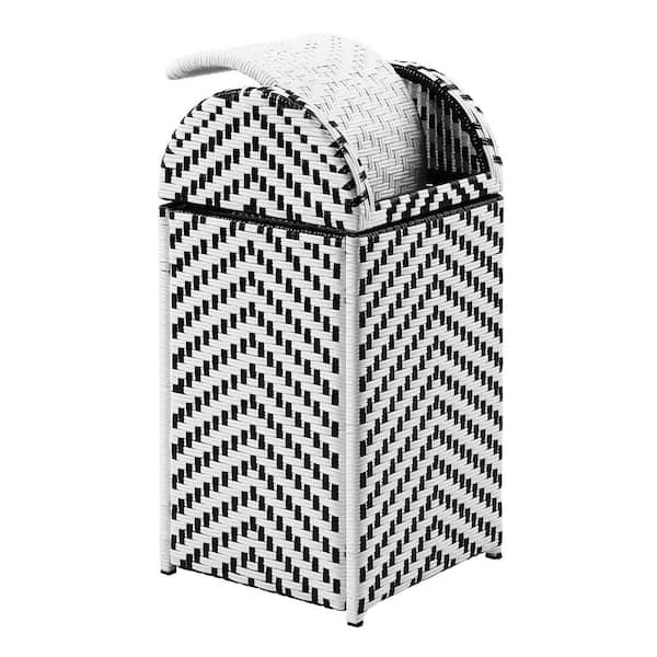 Gabby 16.95 Gal. Black Outdoor Trash Can