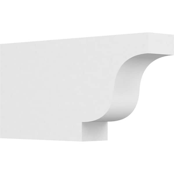 Ekena Millwork 3 in. x 8 in. x 16 in. Standard Newport Architectural Grade PVC Rafter Tail Brace