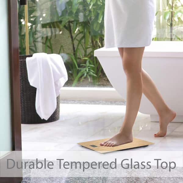 Escali Digital Clear Glass Bathroom Scale E184 - The Home Depot
