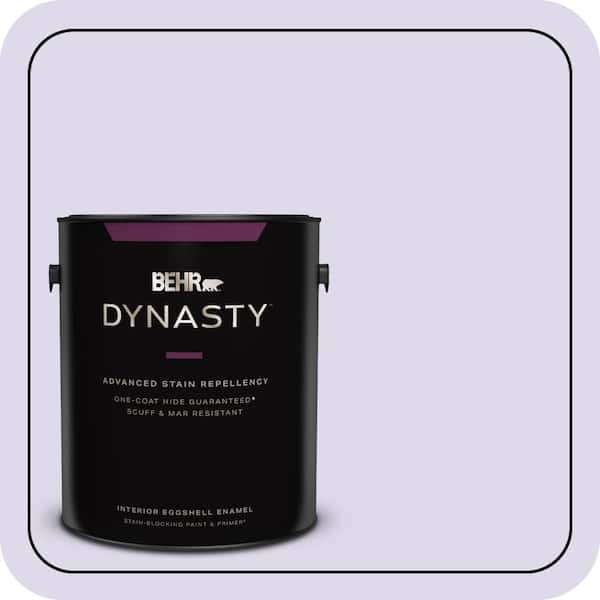 BEHR DYNASTY 1 gal. #640A-2 Misty Violet Eggshell Enamel Interior Stain-Blocking Paint & Primer