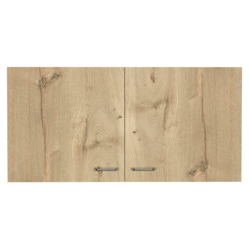 39.30 in. W x 12.60 in. D x 19.30 in. H Bathroom Storage Wall Cabinet in White with 2 Door and Light Oak price history on PriceWatchPro