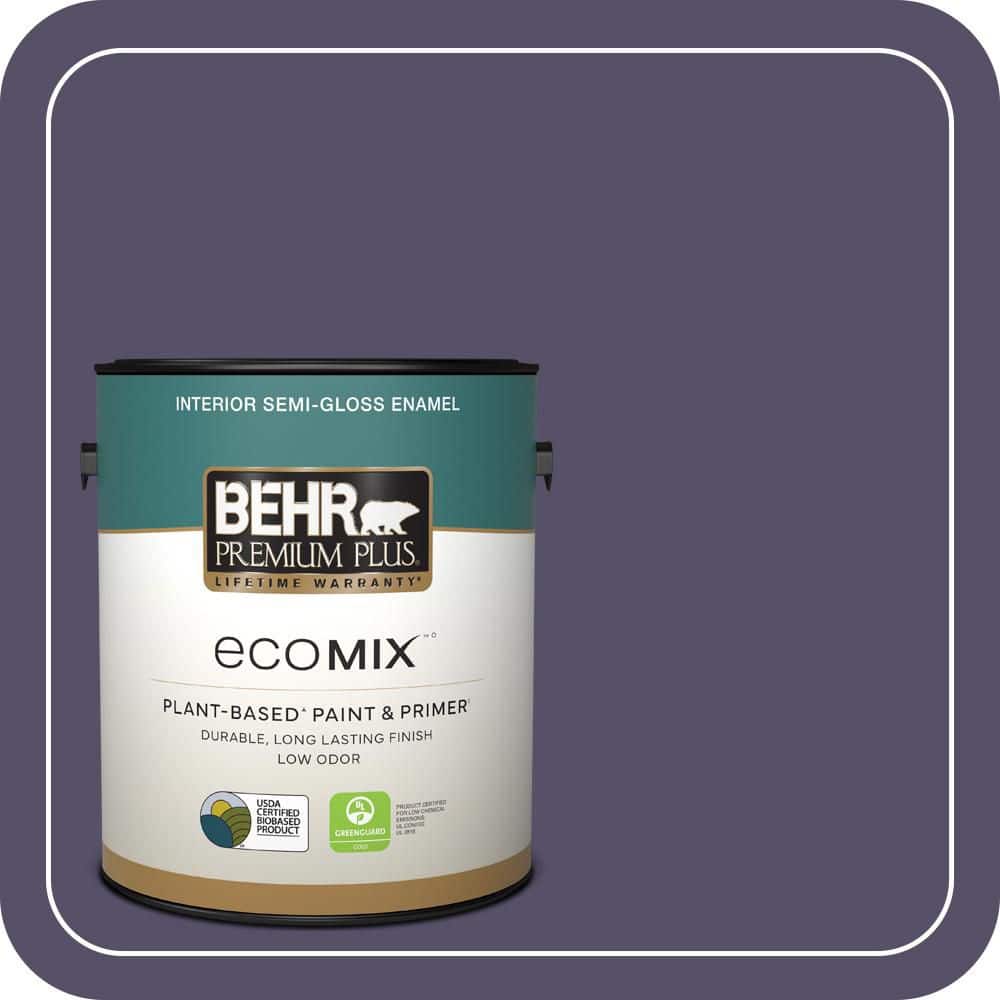 1 gal. #650F-7 Violet Eclipse Semi-Gloss Enamel EcoMix Plant-Based Interior Paint & Primer price history on PriceWatchPro