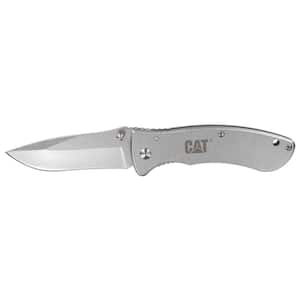 3 in. Stainless Steel Straight Edge Drop Point Folding Knife