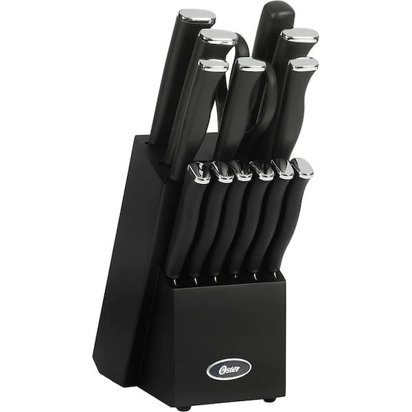 Oster Langmore 15-pieces Stainless Steel Blade Cutlery Set in Black