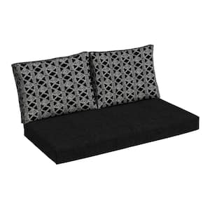 48 in. x 18 in. Outdoor Loveseat Cushion Set, Global Stripe