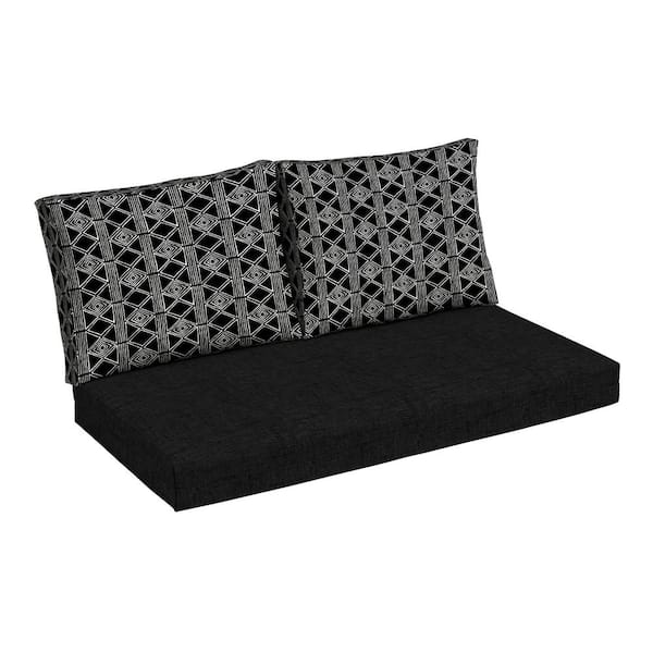 ARDEN SELECTIONS 48 in. x 18 in. Outdoor Loveseat Cushion Set, Global Stripe