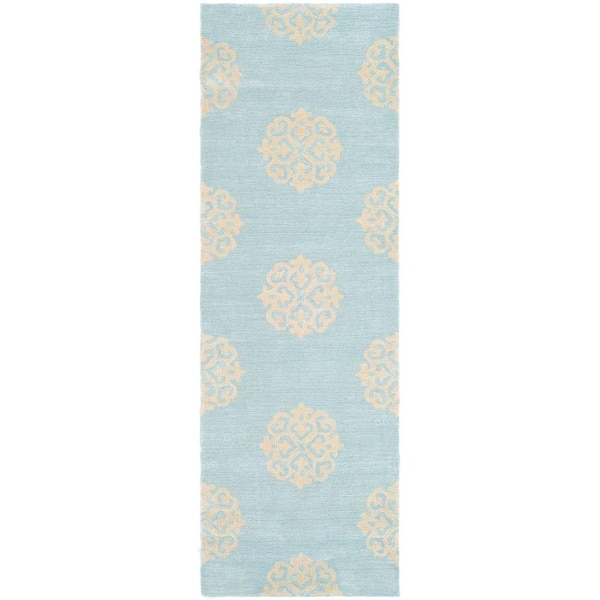 SAFAVIEH Soho Turquoise/Yellow 3 ft. x 6 ft. Runner Rug