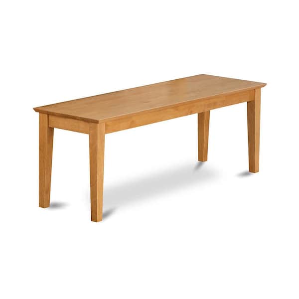 HOME IMPORTS EMPORIUM Oak Finish Dining Bench with Wood Seat 15 in.